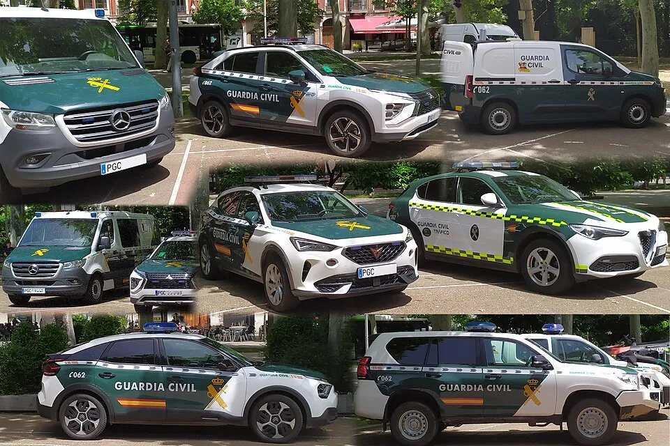Vehículos de la Guardia Civil, archivo de 2025. No corresponde a esta intervención.