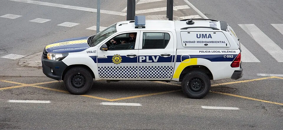 Vehículo de la Policía Local de València, archivo de 2021. No corresponde al operativo de esta noticia.